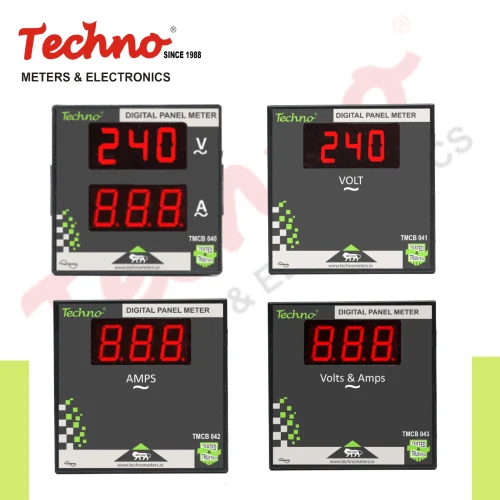 LED Black Single Phase Panel Voltmeter, Model Name/Number: Tmcb 041, Dimension: 72*72