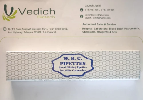 Wbc Pipette With Tube Blood Diluenting pipette, For Chemical Laboratory