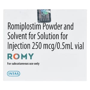 Intas ROMIPLOSTIM POWDER AND SOLVENT SOLUTION FOR INJECTION, 250 mcg