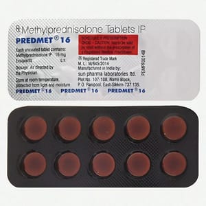 Predmet 16 Methylprednisolone Tablets, 16mg