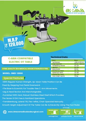 C Arm Operation Table