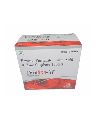 Ferrous Fumarate Folic Acid Zinc Sulphate, Packaging Type: Strips, Packaging Size: 10*1*10