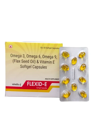 Omega3. Omega 6, Omega 9, (Flax Seed Oil) & Vitamin E Softgel Capsules (Flexid-E)