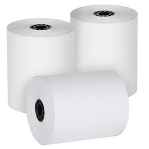 SRK-RG Black Imprint Thermal Paper Roll 79mm 50mtrs, GSM: 80 - 120 GSM, Packaging Type: Box Of 100