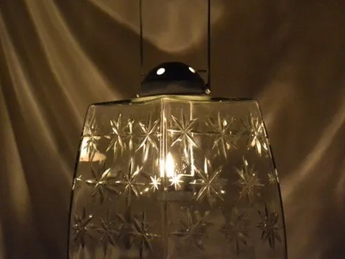 Glass Hanging Light Clear Cut