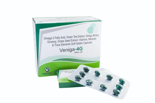 Veniga 4g/Omega-3 Fatty Acids , Green Tea Extract,Ginkgo Biloba , Ginseng , Grape Seed Extract