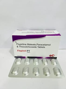 Flupirtine Maleate100mg Paracetamol 325mg& Thiocolchicoside 4mg tab, 429