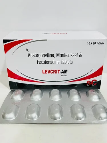 Acebrophlline 200 Mg+Montelukast 10 Mg & Fexofenadine 120 Mg Tablet