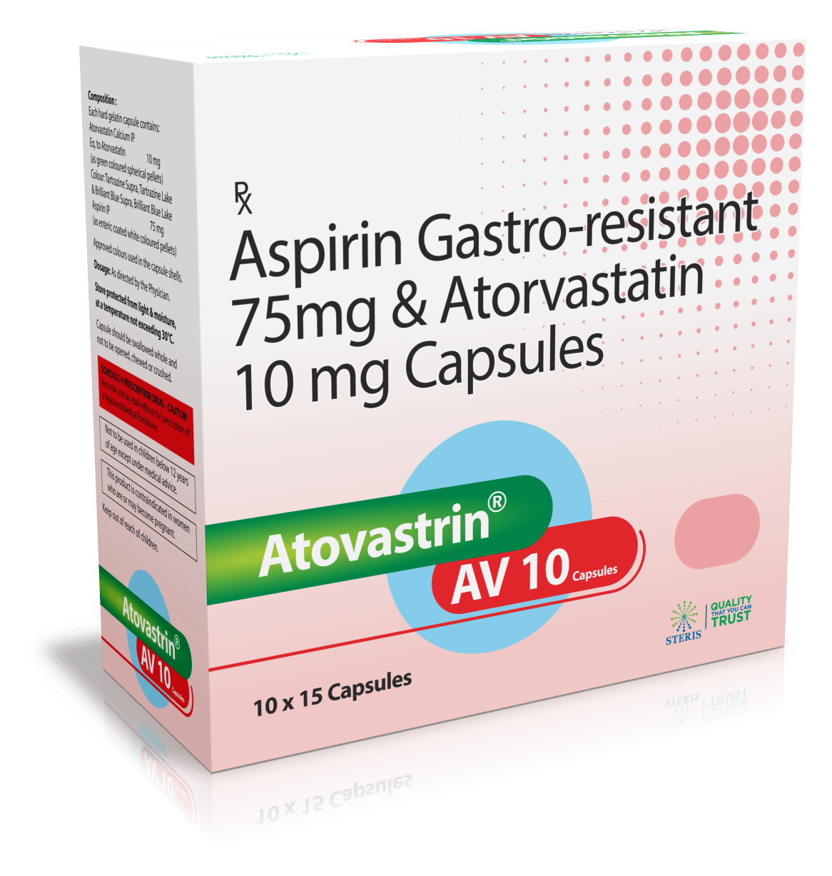 Atorvastatin (10mg), Aspirin (75mg)