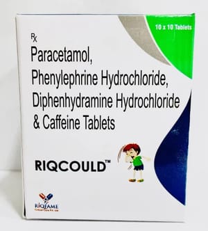 Paracetamol Phenylephrine Hydrochloride, Diphenhydramine Hydrochloride and Caffeine Tablets