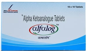 Alfalog Alpha Ketoanalogue Tablets, Packaging Type: Box