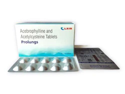 Acebrophylline 100Mg And Acetylcysteine 600Mg Tablets(Prolungs)