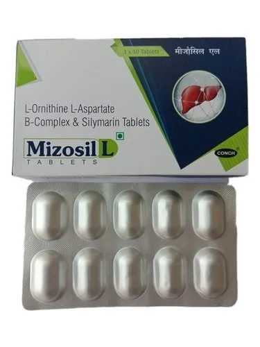 L Ornithine L Aspartate B Complex And Silymarin MIzosil LTablets