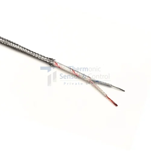 Fiberglass/fiberglass/ss braided thermocouple wire