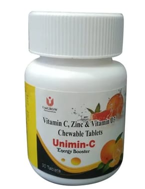 Unimin-C Vitamin C, Zinc & Vitamin D3 Chewable Tablets