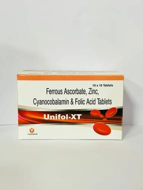 Ferrous Ascorbate, Zinc, Cyanocobalamin & Folic Acid Tablets