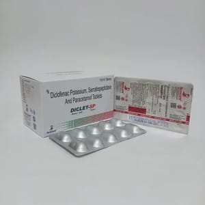 Diclofenac Potassium Serratippetidase And Paracetamol Tablets