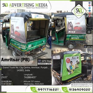 Sharing Auto Rickshaw Hood Branding Agency in Amritsar Punjab