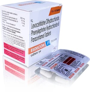 Paracetamol  500 mg + Phenylephrine HCl 10mg + Levocetirizine Dihydrochloride 5 mg