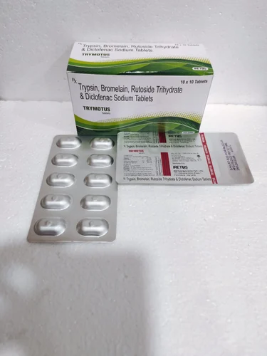 Trypsin Bromelain Rutoside Diclofenac Tablet