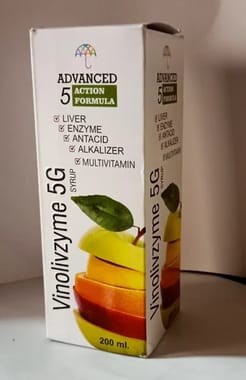 Vinolizyme 5g, Enzyme, Antacid, Liver, Alkalizer