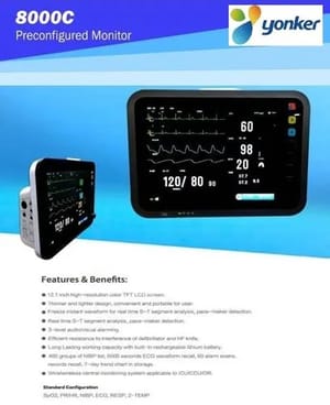 YK-8000C Multi Parameter Patient Monitor