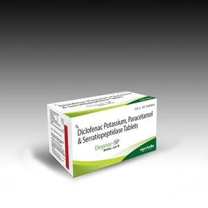 Diclofenac Potassium, Paracetamol & Serratiopeptidose Tablets