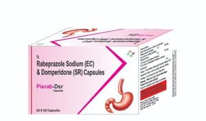 Pixrab DSR Rabeprazole Sodium EC Domperidone SR Capsules