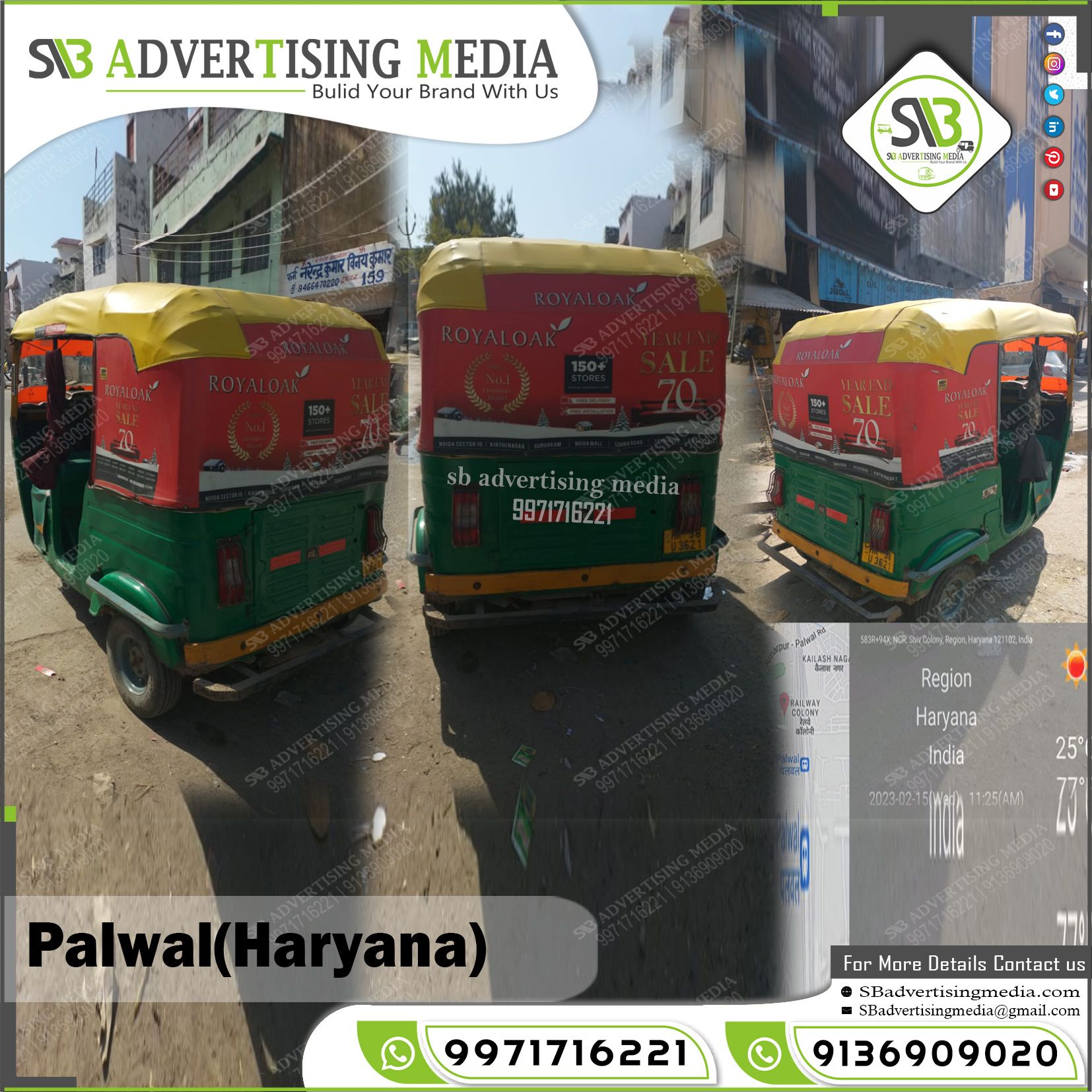 Auto Rickshaw Branding in Palwal Haryana