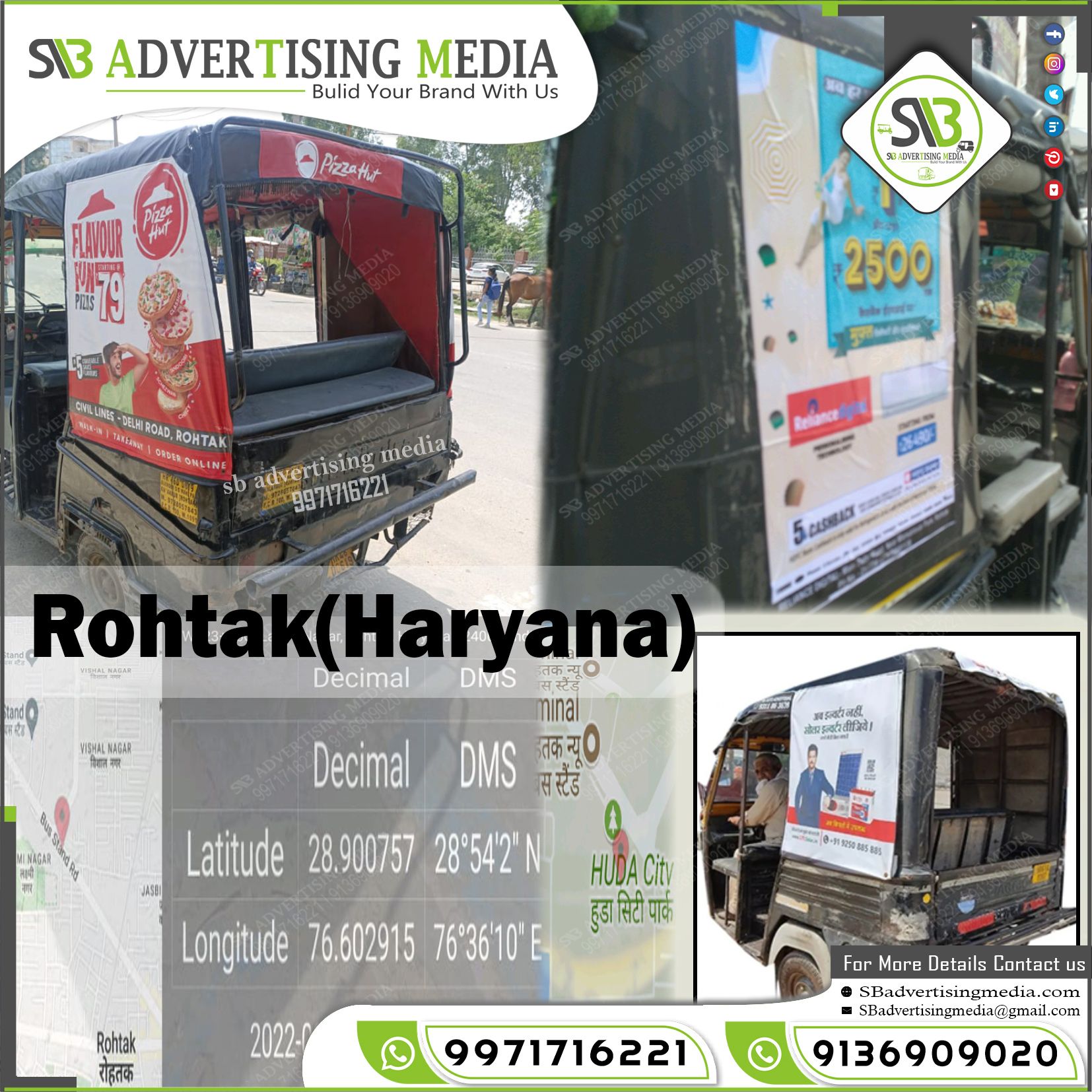 Sharing Auto Rickshaw Branding in Rohtak Haryana