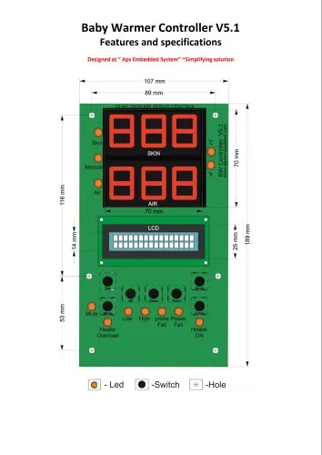 Infant Baby Warmer Controller OEM Pcb Circuit