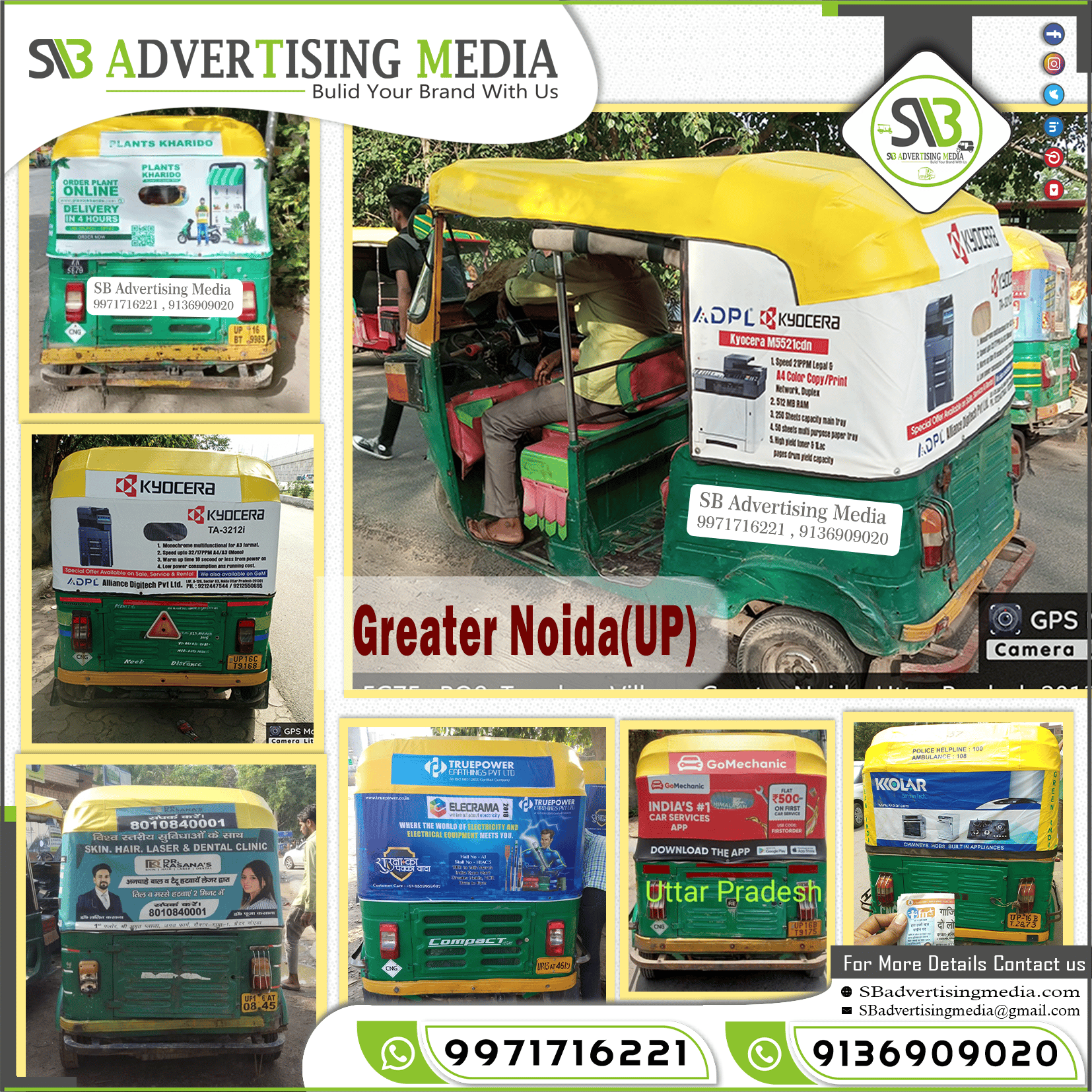 Auto Rickshaw Hood Branding in Greater Noida Uttar Pradesh