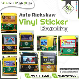 Auto Rickshaw Vinyl Sticker Advertising in Pan India