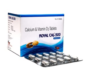 ROYALCAL 500 Calcium Carbonate 500 Vitamin D3  Tablets