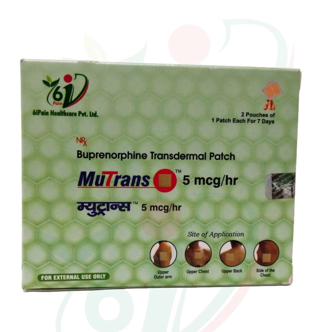 Buprenorphine Transdermal Patch  5 Mcg /Hr  Seven Days (Mutrans 5)