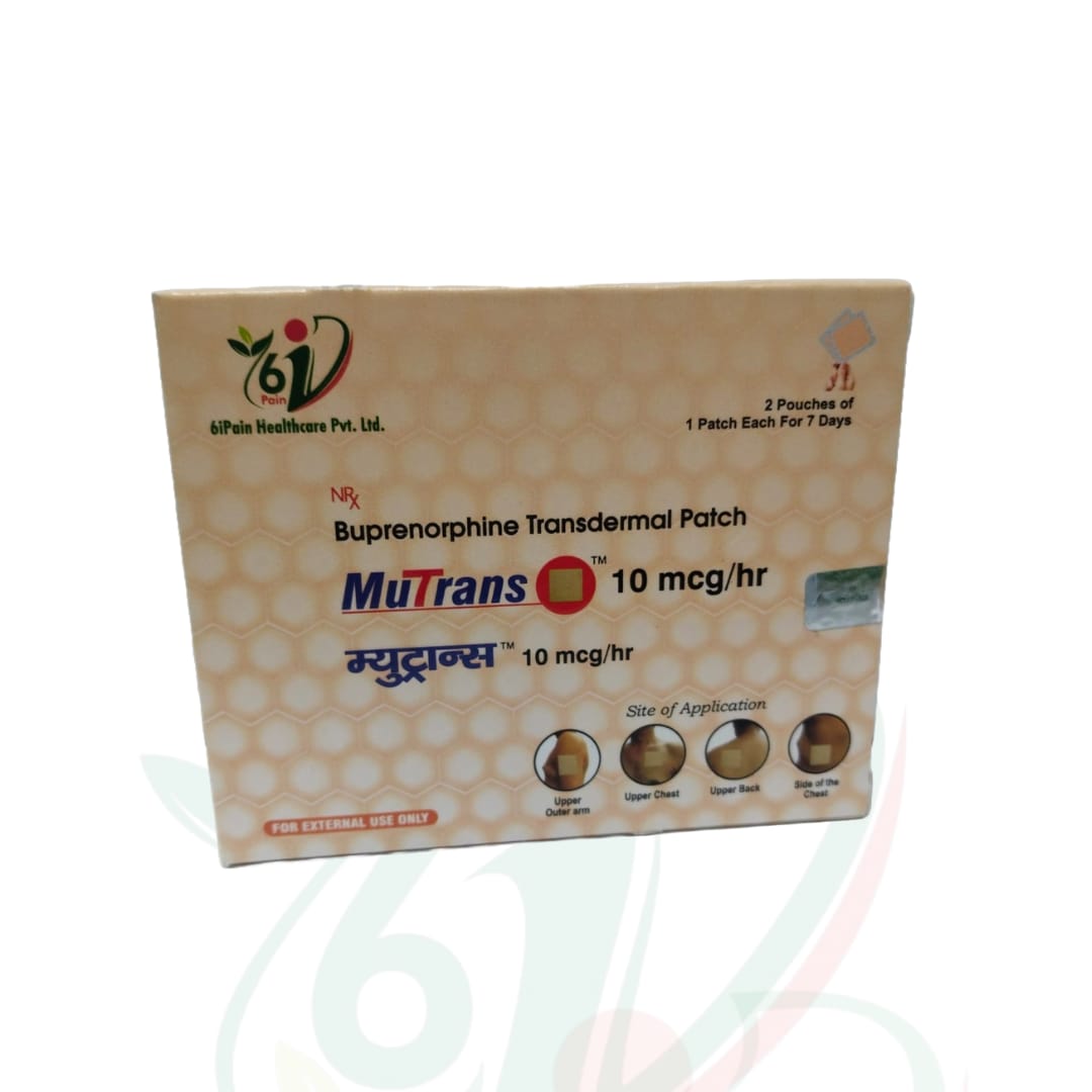 Buprenorphine Transdermal Patch 10 Mcg /Hr Seven Days (Mutrans 10)