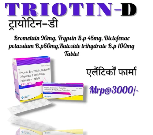 Trypsin Bromelain Rutoside Diclofenac Tablet