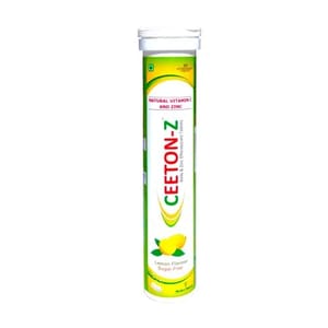 Ceeton- Z Natural Vitamin C (Amla) 1000mg & Zinc 10mg - Lemon Flavour - Immunity Booster