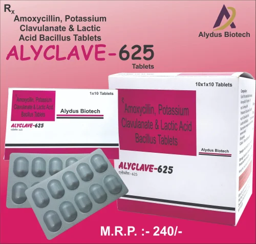 Amoxicillin Potassium clavulanate & Lactic Acid Bacillus Tablet -625