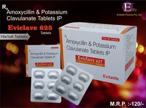 Amoxycillin 625 Mg & Potassium Clavulanate Tablets IP