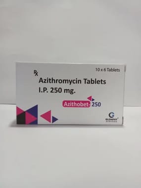 Azithobet-250 Azithromycin 250mg Tablets, 6 Tablets