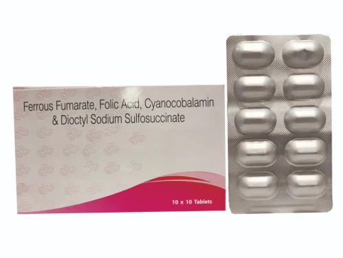 Ferrous Fumarate Folic Acid Dioctyl Sodium Sulfosuccinate Tablets