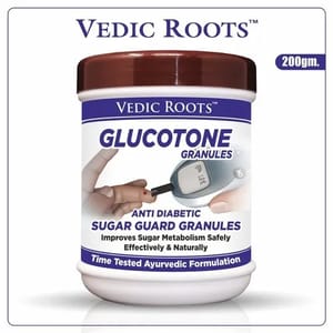 Vedic Roots Glucotone 200 Gm Anti Diabetes Granules Control Blood Sugar (ayush Certified)