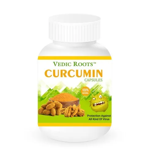 Vedic Roots Curcumin Capsules, Packaging Type: Bottle