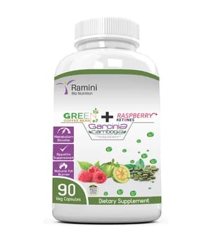 RAMINI Raspberry Ketones With Green Coffee Bean And Garcinia Cambogia - 90 Veg Capsules