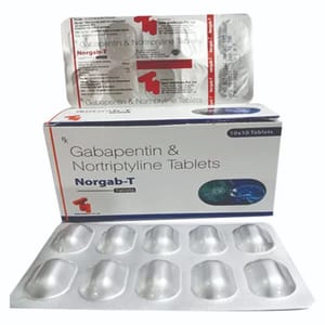 Gabapentin IP 400 mg+Nortriptyline Tablets