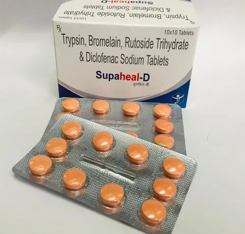 Trypsin Bromelain Rutoside Trihydrate And Diclofenac Sodium Tab