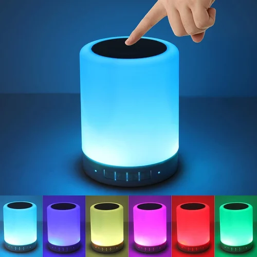 Touch Lamp Speaker Night Light LED Touch Lamp Speaker with Portable Bluetooth & HiFi Speaker