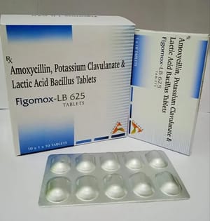 Amoxycillin 500mg + Potassium Clavulanate 125mg Tablet Lactic acid bacillus Tablets