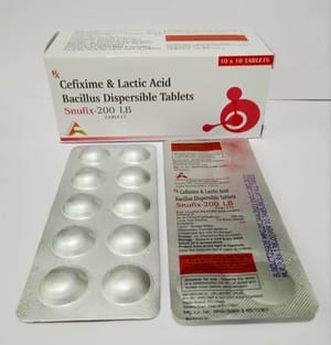 Cefixime 200mg Tablet & Lactic acid bacillus Tablet